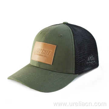 Leather Bage trucker hat